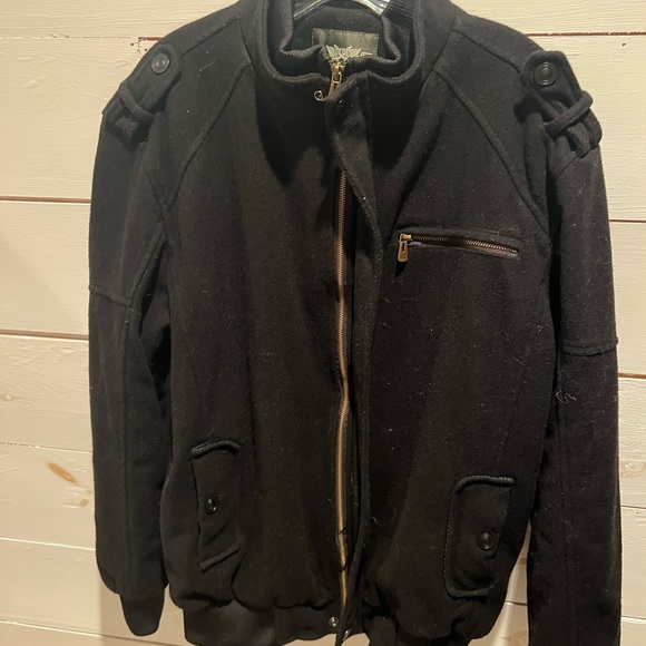 2799 Limited Edition trend setter men’s jacket, size L, black, plush, EUC - Picture 2 of 10